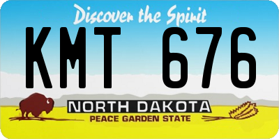 ND license plate KMT676