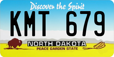 ND license plate KMT679