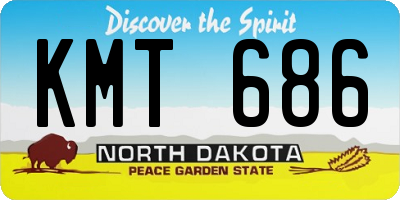 ND license plate KMT686