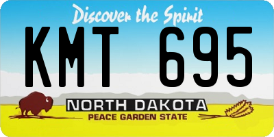 ND license plate KMT695