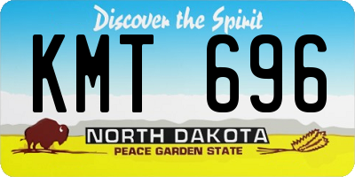 ND license plate KMT696