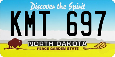 ND license plate KMT697