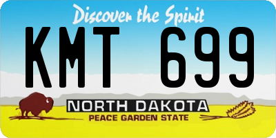 ND license plate KMT699