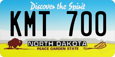 ND license plate KMT700