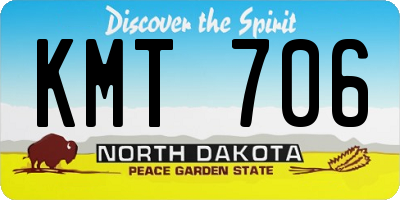 ND license plate KMT706
