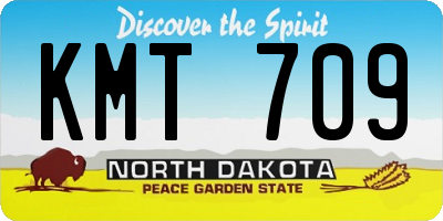 ND license plate KMT709