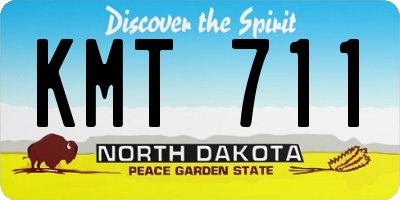 ND license plate KMT711