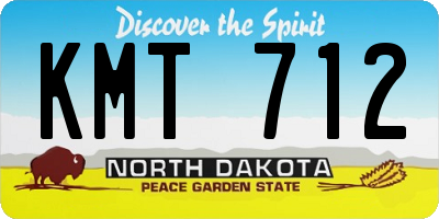 ND license plate KMT712