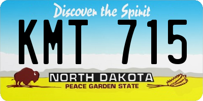 ND license plate KMT715