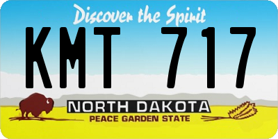 ND license plate KMT717