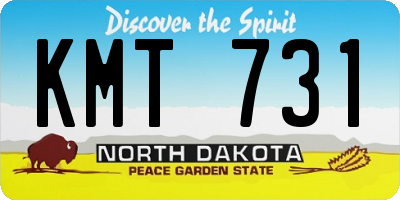 ND license plate KMT731