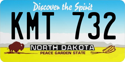 ND license plate KMT732