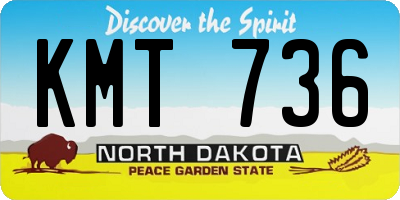 ND license plate KMT736