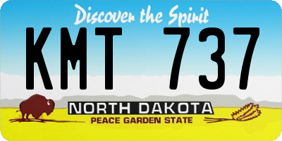 ND license plate KMT737