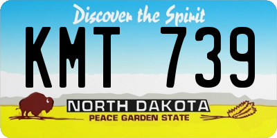 ND license plate KMT739