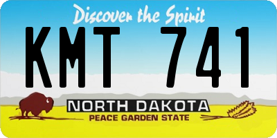 ND license plate KMT741