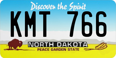 ND license plate KMT766