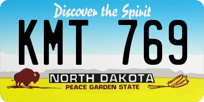 ND license plate KMT769