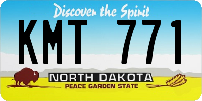 ND license plate KMT771