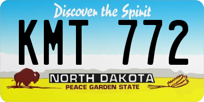 ND license plate KMT772