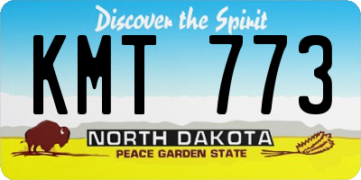 ND license plate KMT773