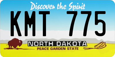 ND license plate KMT775