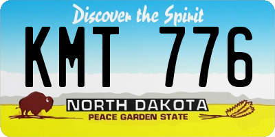 ND license plate KMT776