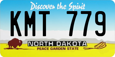 ND license plate KMT779