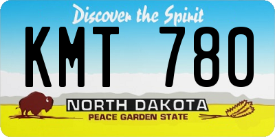 ND license plate KMT780