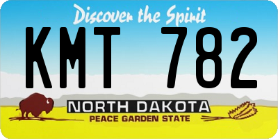 ND license plate KMT782
