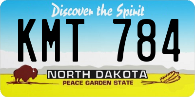 ND license plate KMT784