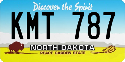 ND license plate KMT787