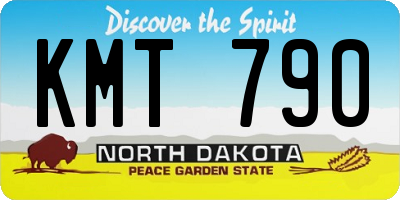ND license plate KMT790