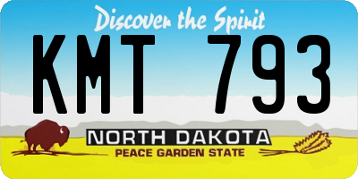 ND license plate KMT793