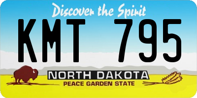 ND license plate KMT795