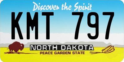 ND license plate KMT797