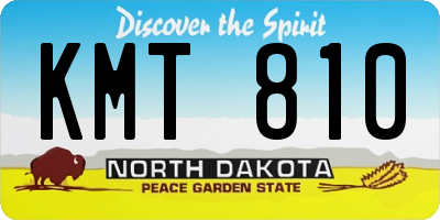 ND license plate KMT810