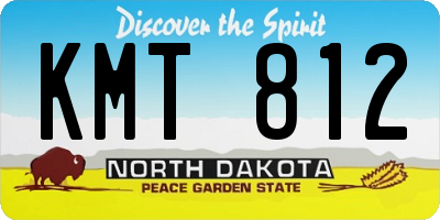 ND license plate KMT812