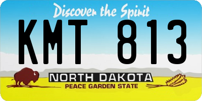 ND license plate KMT813