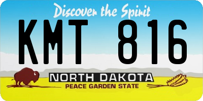 ND license plate KMT816