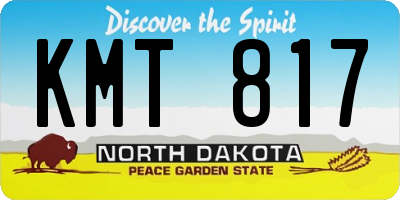 ND license plate KMT817