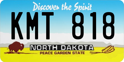 ND license plate KMT818