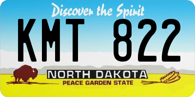 ND license plate KMT822