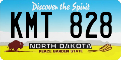 ND license plate KMT828