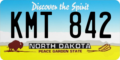 ND license plate KMT842