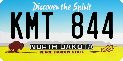 ND license plate KMT844