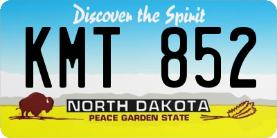 ND license plate KMT852