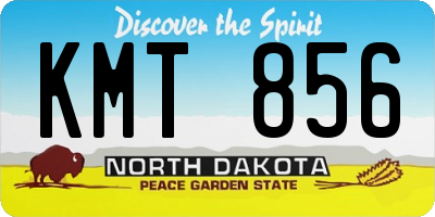 ND license plate KMT856