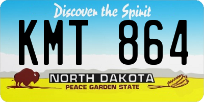 ND license plate KMT864