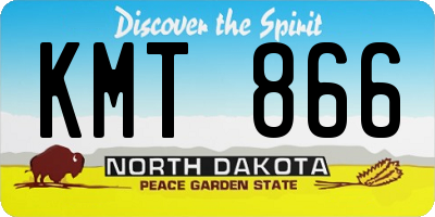 ND license plate KMT866